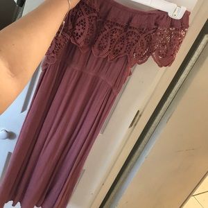 Blush strapless dress